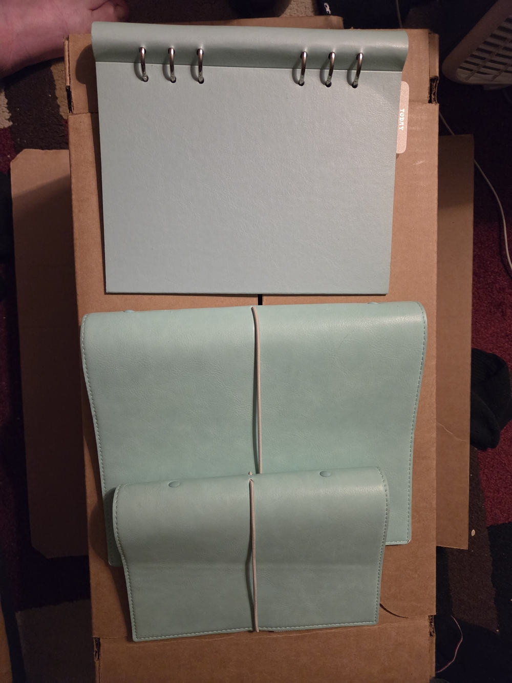 Filofax Aqua Blue Flexible Ring Notebook / Clipbook Bundle